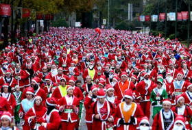 La carrera de Papá Noel en Madrid, en imágenes
