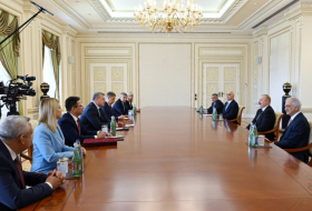   Presidente Ilham Aliyev recibe al gobernador de la región rusa de Astracán  