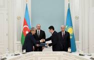   Se celebró en Astaná la ceremonia de intercambio del Acuerdo de Accionistas firmado entre Azerbaiyán y Kazajistán  