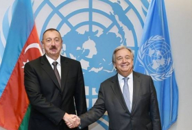 Secretario general de la ONU felicita al presidente Ilham Aliyev