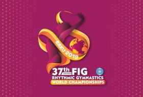   El logotipo aprobado del Campeonato Mundial de Gimnasia Rítmica de Bakú  
