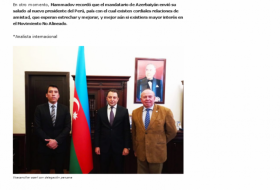  La entrevista del vicecanciller azerbaiyano es publicada en la prensa peruana  