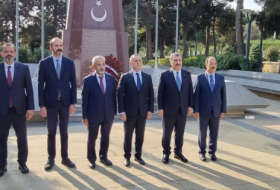   El Ministro de Salud de Türkiye visita el Callejón de Honor y el Callejón de los Mártires en Bakú  