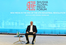  Ilham Aliyev está interviniendo en el Foro Global de Medios de Shusha - En vivo 
