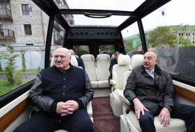  Los presidentes de Azerbaiyán y Bielorrusia visitan la ciudad de Shusha 