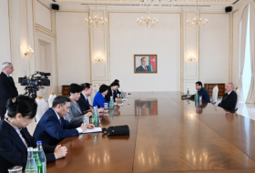   Presidente Ilham Aliyev recibe a la vicepresidenta del Comité Nacional de la Conferencia Consultiva Política del Pueblo Chino  