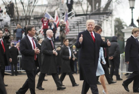 Donald Trump encabeza desfile inaugural de su mandato