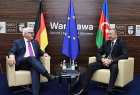 Ilham Aliyev  se encontró  con el ministro exterior de Alemania