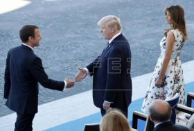 Trump asiste en París al desfile militar de la Fiesta Nacional francesa