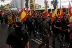 Protestas en Barcelona contra el referéndum del 1-O