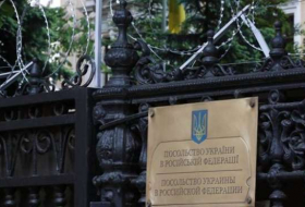 Manifestación de apoyo a Vishinski frente a la Embajada ucraniana en Moscú