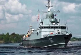Rusia pone a prueba el barco lanzamisiles Uragan 