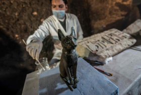 Descubren en Egipto decenas de momias de animales y estatuas