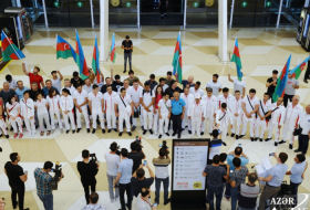   Deportistas de Azerbaiyán parten rumbo a Minsk  