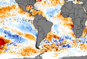 Descubren una gigantesca masa de agua caliente en el Pacífico que se mueve hacia Sudamérica