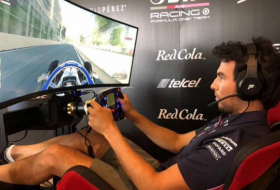   Checo Pérez debutó en el GP virtual de Azerbaiyán  