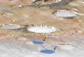 Hace miles de millones de años las precipitaciones desbordaban los lagos de Marte