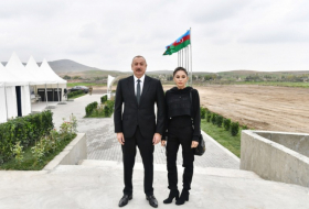   Ilham Aliyev y Mehriban Aliyeva visitan el distrito de Zangilan   