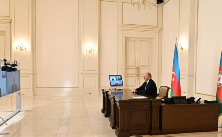   Presidente Ilham Aliyev recibe al Secretario General de la OMA en formato de video  