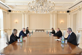   El presidente de Azerbaiyán recibe al viceprimer ministro letón  