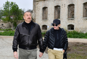  Presidente Ilham Aliyev y Primera Dama Mehriban Aliyeva realizan una visita a Shusha- Actualizado