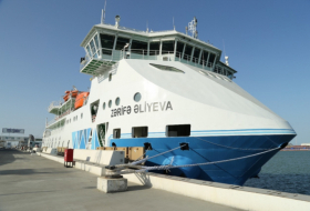 El transbordador Ro-Pax “Zarifa Aliyeva” de Azerbaiyán zarpa en su primer viaje