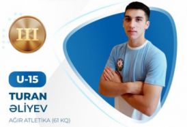 Levantador de pesas azerbaiyano gana tres medallas en el Campeonato de Europa