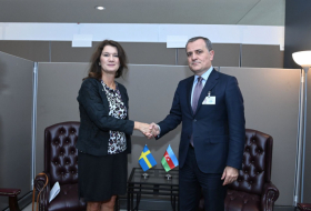 Ministro de Relaciones Exteriores de Azerbaiyán se reúne con su homóloga del Reino de Suecia