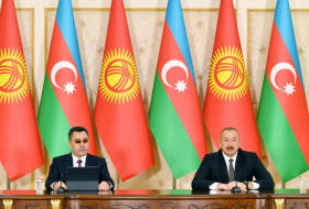   Los Presidentes de Azerbaiyán y Kirguistán hicieron declaraciones a la prensa  