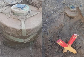  Detectan trampa de cuatro minas terrestres en la región de Aghdam de Azerbaiyán 