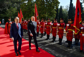   Se realiza ceremonia oficial de bienvenida para el presidente Ilham Aliyev en Tirana  
