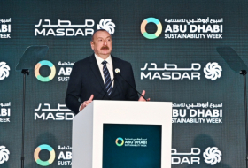  Presidente Aliyev asiste a la ceremonia de apertura de la Semana de la Sostenibilidad de Abu Dabi 
