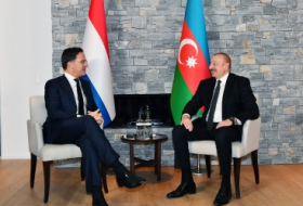  El Presidente de Azerbaiyán se reunió con el Primer Ministro del Reino de los Países Bajos en Davos  