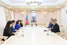La Presidenta del Parlamento de Azerbaiyán se reúne con el Embajador de Alemania en Azerbaiyán