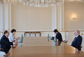  Presidente Ilham Aliyev recibe al Representante Especial del Gobierno de China para Asuntos Europeos 
