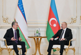  Presidente Ilham Aliyev sostiene una reunión con el Presidente de Uzbekistán 