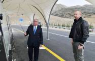 El jefe de Estado de Azerbaiyán participó en la apertura de la carretera del sanatorio Talish-Tapgaragoyunlu-Gashalti