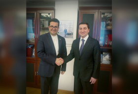 Hikmet Hajiyev se reunió con el embajador iraní 