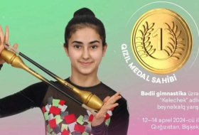 Una gimnasta azerbaiyana gana la medalla del oro en Kirguistán