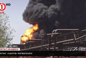 Fuerte explosión en Armenia - La planta está en llamas-Video 