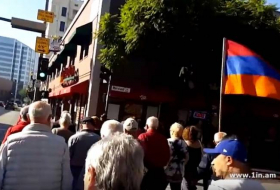 La acción de protesta contra Sargsyán en Los Ángeles-VIDEO