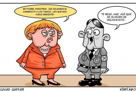 El testamento de Hitler a Merkel- Caricatura