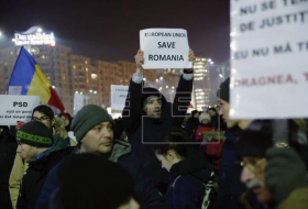 Presidente rumano, “preocupado“ ante protestas por decreto sobre corrupción