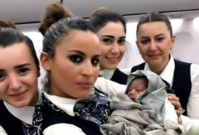 Nació una niña а  bordo de un vuelo de Turkish Airlines a una altura de 13 km